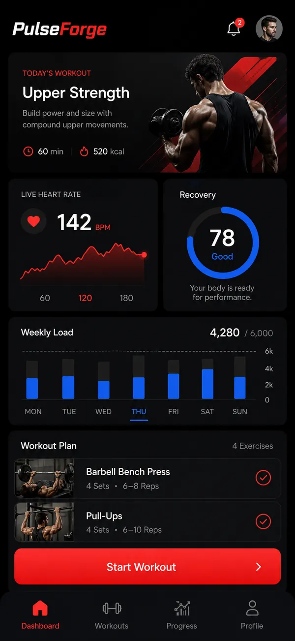Training & fitness app — screenshot