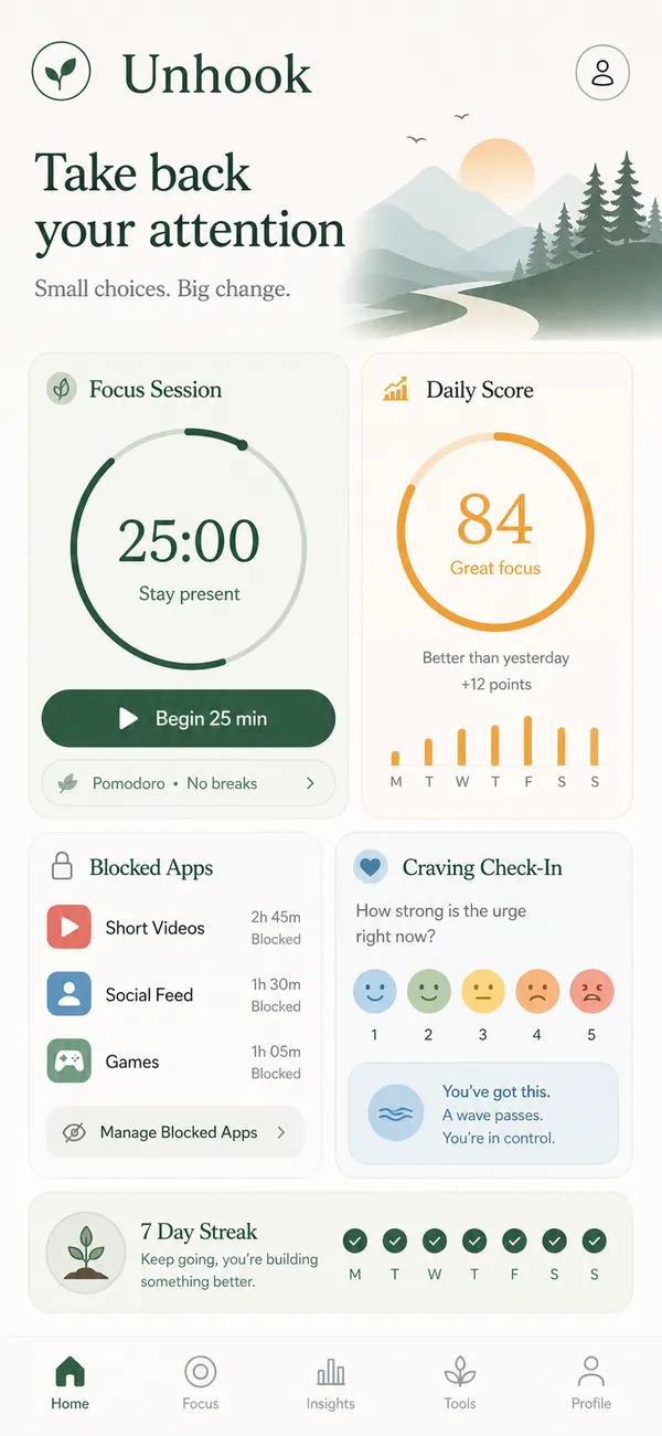 Digital wellbeing app — screenshot