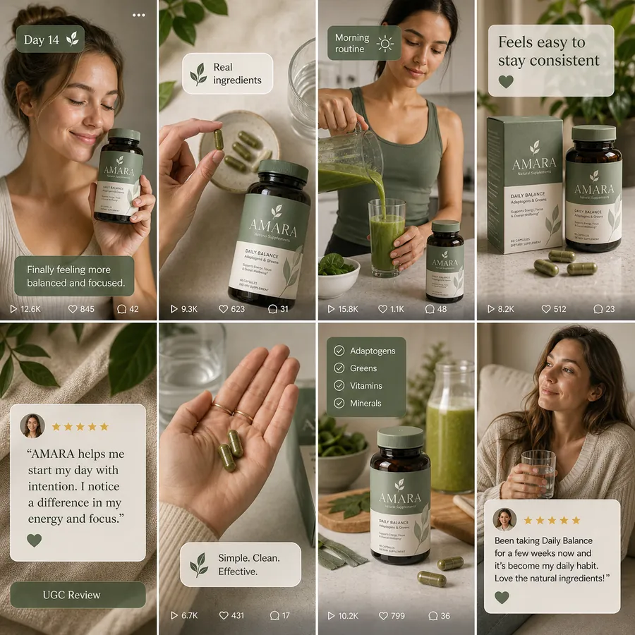 AMARA — realistic UGC content